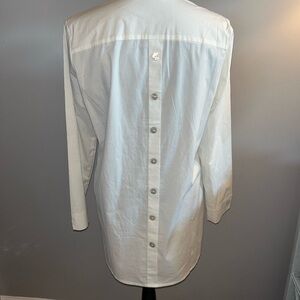 Women’s White Button Down Blouse Jones New York  Size Small In EUC
